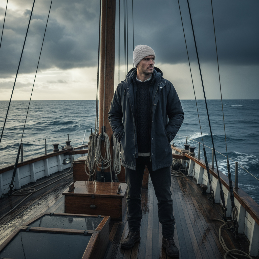 Двуслойна плетена Зимна Шапка сив-меланж